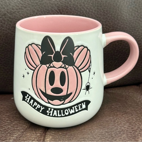 Disney Happy Halloween Minnie Mouse Jack O’Lantern with Spider Mug - Picture 1 of 10